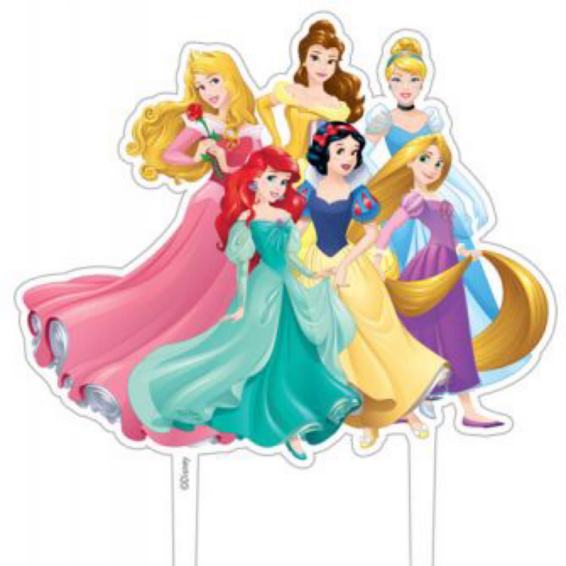 Topper Disney Princesses Acrylic 17 cm - Sharones Cakes & Things